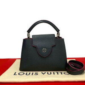 LOUIS VUITTON Capucines Taurillon Bag Cobalt Blue Fuchsia Pink